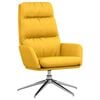 vidaXL Relaxstoel stof mosterdgeel