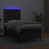 vidaXL Boxspring met matras en LED kunstleer zwart 80x200 cm
