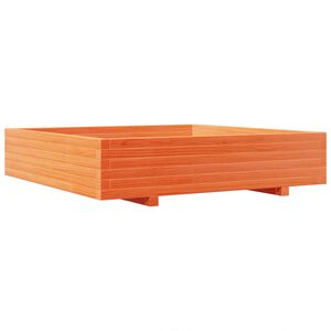 vidaXL Plantenbak 110x110x26,5 cm massief grenenhout wasbruin