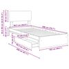 vidaXL Opslag bed met hoofdeinde Beton Grijs 90 x 200 cm Bewerkt hout