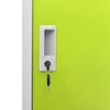 vidaXL Lockerkasten 5 st 90x45x92,5 cm staal lichtgrijs en groen