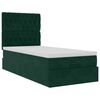 vidaXL Ottoman bed met matrassen 100x200cm fluweel donkergroen