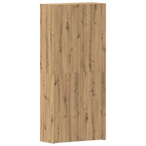 vidaXL Schoenenkast 80 x 35.5 x 180 cm Bewerkt hout Bruin