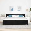 vidaXL Boxspring bed met matras met LED Zwart 200 x 200 cm Stof