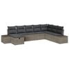 vidaXL Tuin Sofa Set 8 st Grijs poly rattan