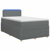 vidaXL Boxspringbed met matras Donkergrijs 120 x 200 cm Stof