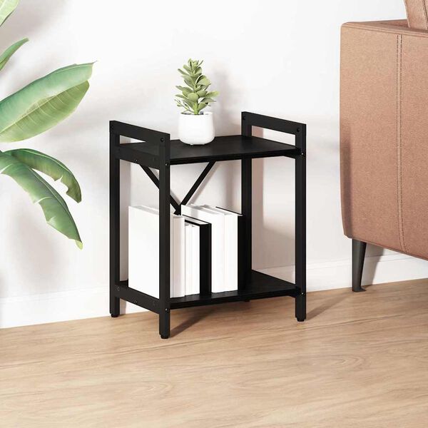 vidaXL Boekenkast Zwart Eiken 40 x 30 x 50 cm Bewerkt hout