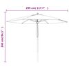 vidaXL Parasol met houten paal 299x240 cm zwart