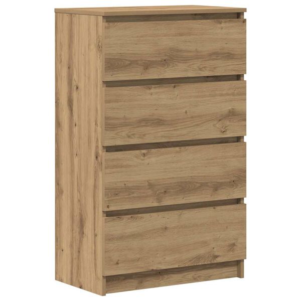 vidaXL Dressoir 60x35x98,5 cm bewerkt hout artisanaal eikenkleur