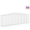vidaXL Schanskorven 6 st gewelfd 400x50x120/140 cm ijzer
