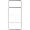 vidaXL Schuifdeur 90x205 cm aluminium en ESG-glas zwart
