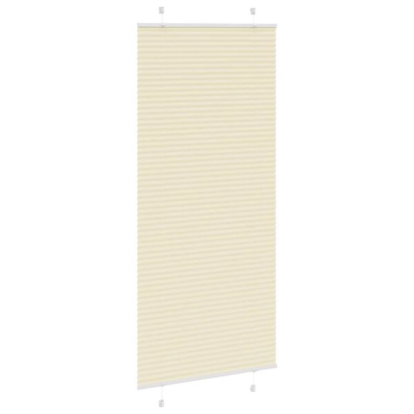 vidaXL Pliss&eacute; rolgordijn 85x200 cm stofbreedte 84,4 cm polyester cr&egrave;me