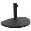 vidaXL Parasolvoet halfrond 9 kg polyresin zwart