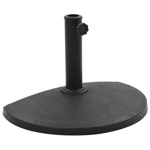vidaXL Parasolvoet halfrond 9 kg polyresin zwart
