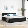 vidaXL Opbergbed met LED met matras met LED Zwart 200 x 200 cm Fluweel