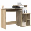 vidaXL Bureau met lade Sonoma Eiken 120,5 x 44 x 88,5 cm Bewerkt hout