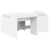 vidaXL Hoge Bed Frame met Bureau voor Kinderen Wit Bewerkt hout