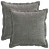 vidaXL Kussensloop 2 st HOUTEN Donkergrijs 45 x 45 cm Chenille Stof