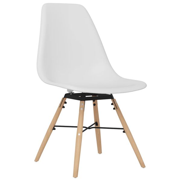 vidaXL Eetkamerstoelen 2 st PP wit