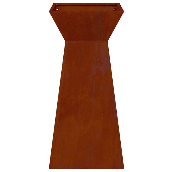 vidaXL Pilaar Plantenbak Zilver 35 x 35 x 73 cm Cortenstaal