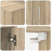 vidaXL Tv-meubelset Wandgemonteerd 4 pcs Sonoma Eiken Bewerkt hout