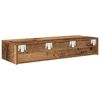 vidaXL Wandschap met lades 100x36x19 cm bewerkt hout oud houtkleurig