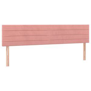 vidaXL Hoofdborden 160x5x78/88 cm fluweel roze