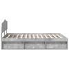 vidaXL Bedframe met hoofdeinde Beton 140 x 190 cm Massief grenenhout