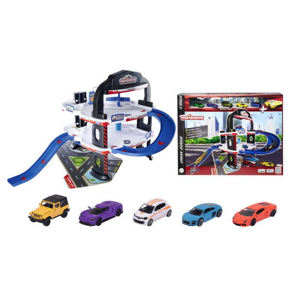 majoRETTE Speelgoedgarage met 5 speelgoedauto's