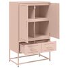 vidaXL Hoge kast 68x39x111,5 cm staal roze
