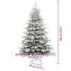 vidaXL Kunstmatige Inklapbare Kerstboom Wit 180 cm PE en PVC