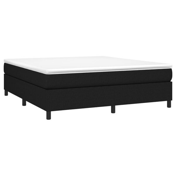 vidaXL Boxspring bed stof zwart 160x200 cm