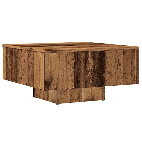 vidaXL Salontafel 60x60x31,5 cm bewerkt hout oud houtkleurig