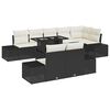 vidaXL Tuin Sofa Set met kussen met opslag 9 pcs Zwart en cr&egrave;me