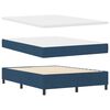 vidaXL Boxspring bed met matras met hoofdeinde Blauw 160 x 200 cm Stof
