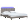 vidaXL Bedframe zonder matras "Hanko" stof taupe 160x200 cm