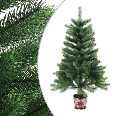 vidaXL Kunstkerstboom met verlichting en kerstballen 65 cm groen