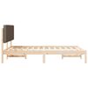 vidaXL Bedframe met Gevoerd Hoofdgedeelte Taupe 140 x 190 cm