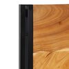 vidaXL Hoofdeinde 120 cm massief hout acacia en ijzer
