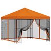vidaXL Tuin Gazebo met Zijwanden 3 x 3 m Oranje Polyester en staal