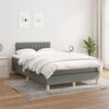 vidaXL Boxspring met matras stof donkergrijs 120x190 cm