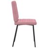 vidaXL Eetkamerstoelen 2 st fluweel roze
