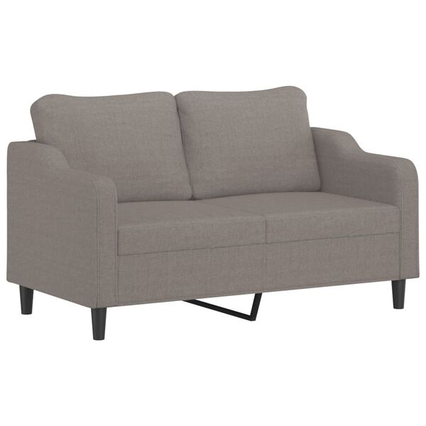 vidaXL 3-delige Loungeset met kussens stof taupe