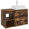 vidaXL Badkamermeubelset 2 pcs Gerookt eiken Bewerkt hout