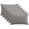 vidaXL Kussensloop 6 pcs HEERLEN Lichtgrijs 50 x 70 cm corduroy