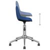 vidaXL Eetkamerstoelen 2 st draaibaar stof blauw
