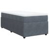 vidaXL Boxspring met matras fluweel donkergrijs 90x190 cm