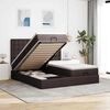 vidaXL Ottoman bed met matrassen 180x200cm stof donkerbruin