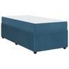 vidaXL Bedframe met matras met matras Blauw 80 x 200 cm Fluweel