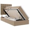 vidaXL Opslag bed met hoofdeinde Cappuccino 90 x 200 cm Nep Leer